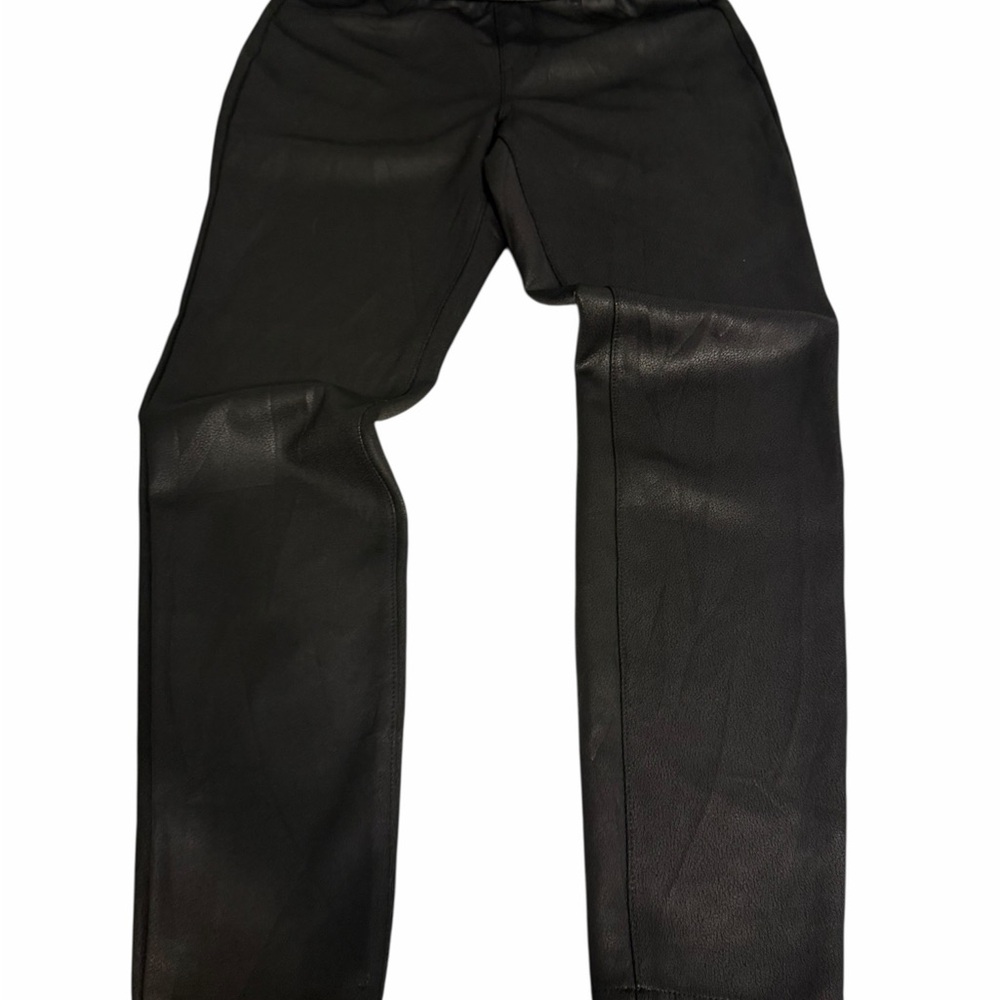 No Boundaries Black Faux Leather Pants - Picture 2 of 7